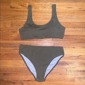 olive green bikini